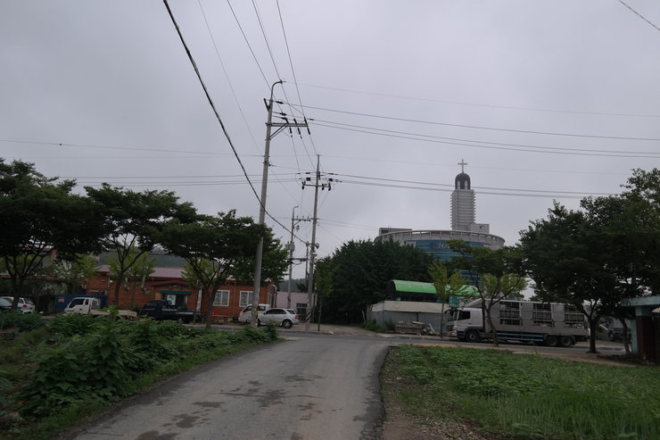 문화촌 마을 주변 도로와 건물들
